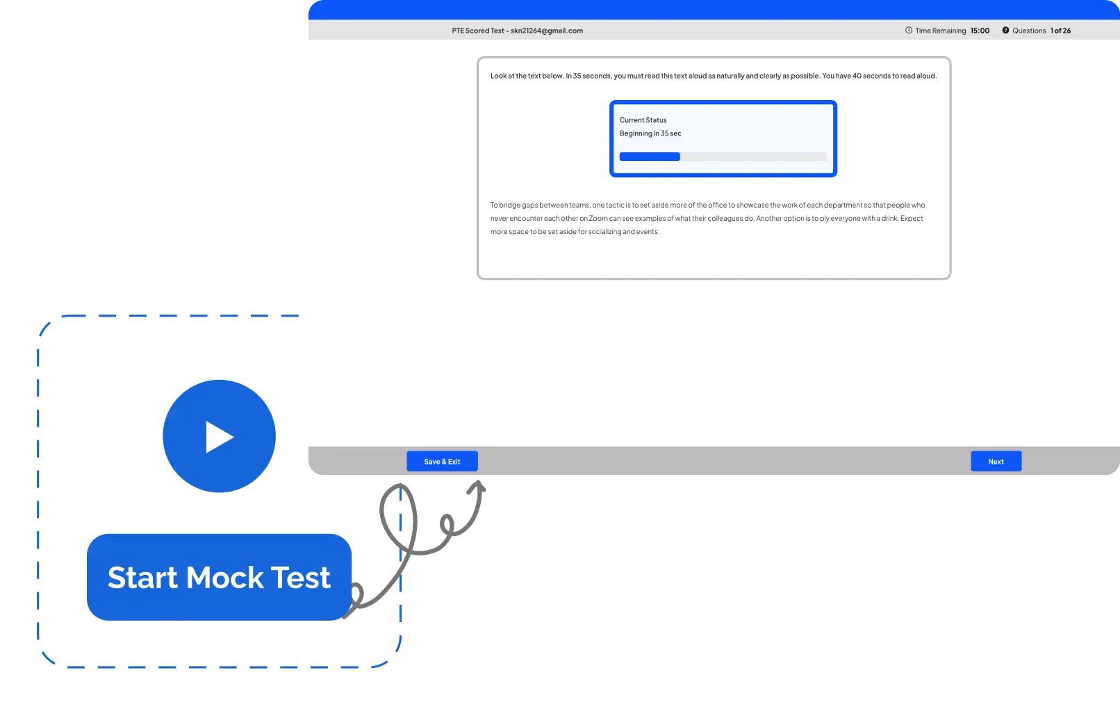 PTE full length Scored Mock Test