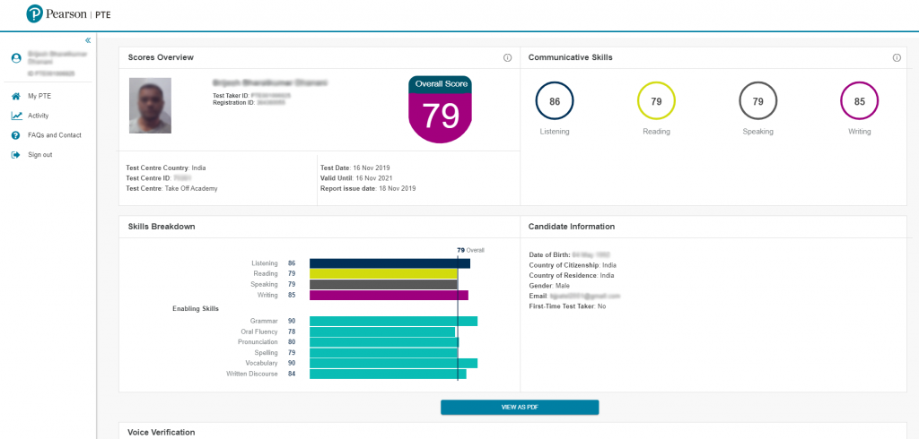 Latest update on Pearson PTE