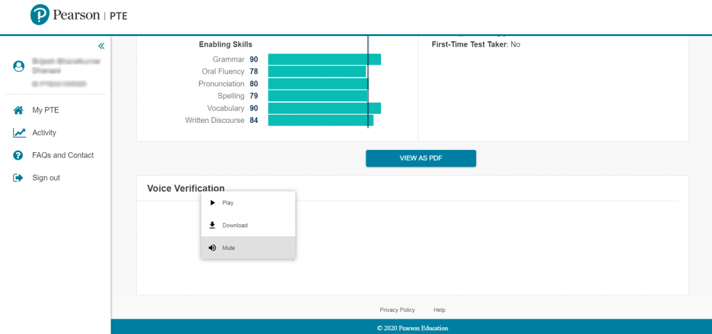 Latest update on Pearson PTE