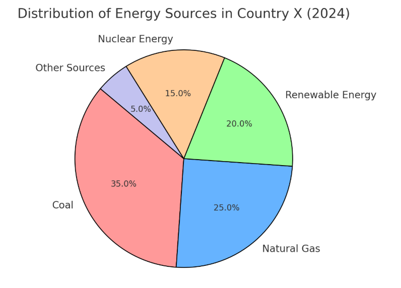 Pie Chart PTE Sample Question 